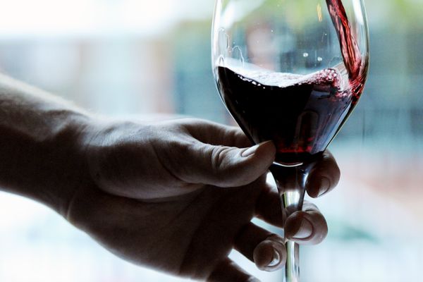 Australian Shiraz red wine bottle